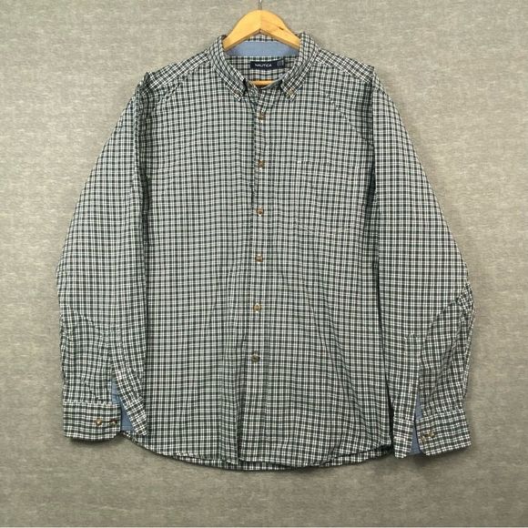 Nautica Mens Black/White Tattersal Check Long Sleeve Button Down Shirt Size 3XL‎ - Picture 1 of 11